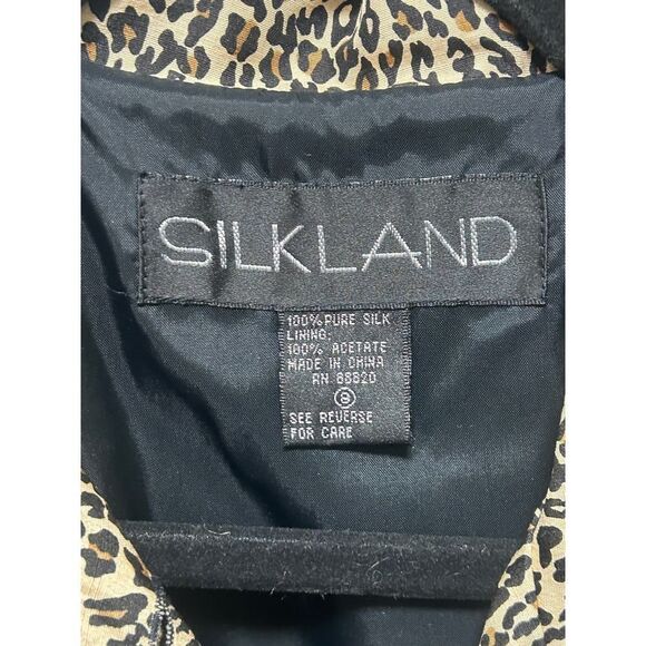Vintage Silkland 100% Silk Cheetah Print Shacket - Picture 6 of 6